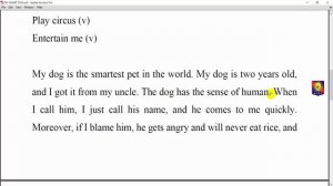 Write a paragraph 41|My Smart Dog | Channel Foreign Languages