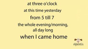 Видеоурок по английскому языку: Past Continuous Tense (Прошедшее продолженное время)