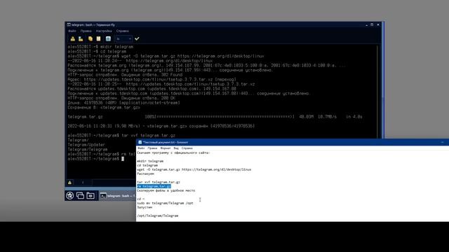 Установка Telegram на AstraLinux
