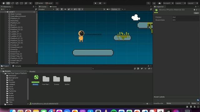 Unity 2D Platformer Tutorial 4 - Physics Materials