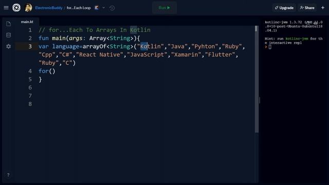 #5.2 for...Each Loop In Kotlin |Telugu| Saketh