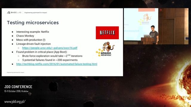 JDD 2016: Distributed system fault injection testing with Docker (Jędrzej Dąbrowa) смотреть онлайн
