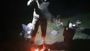 С женой на рыбалке.