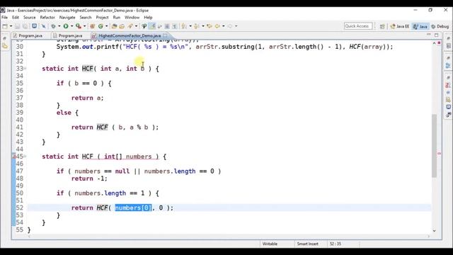 highest common factor in java смотреть онлайн