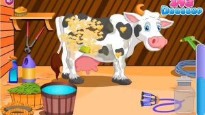 Мультик: уход за домашним животным - коровой/Cartoon: Pet Grooming - cow