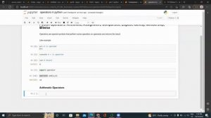 Operator in Python Part 1  : What is Operator :  What is Operands : Types : Arithmetic Operators