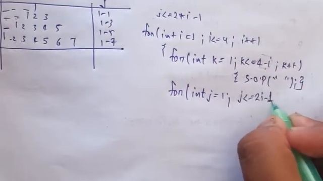 Number pattern programs in java | Advanced Number pyramid pattern programs in java