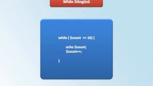 PHP MYSQL   06 Kontrol Yapıları & Döngüler  01 While Döngüsü