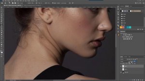 Ретушируем складки на шее. Ретушь портрета ? Уроки Photoshop