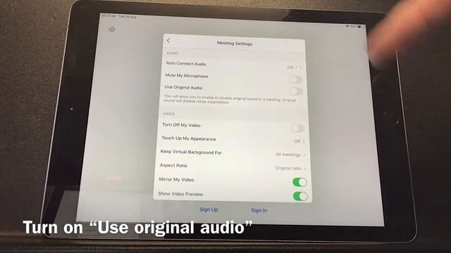 Zoom audio settings for iPad смотреть онлайн