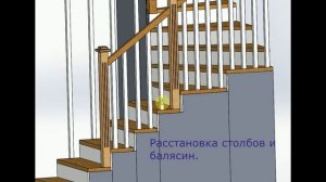 Облицовка бетонной лестницы и расстановка балясин и столбов ограждений