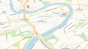 Карта туристического маршрута по Москве.