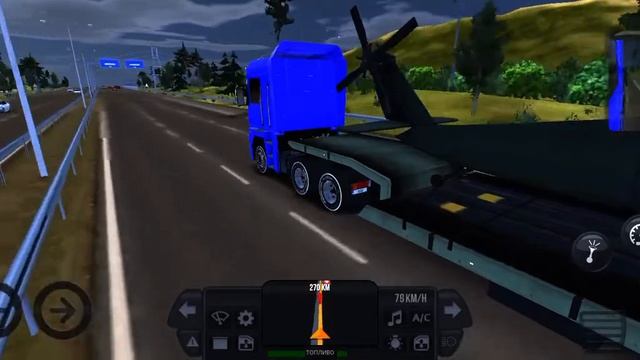 Везу военный вертолет на Renault Magnum в игре Truck simulator ultimate смотреть онлайн