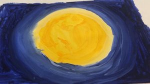 Как рисовать ночь. Как рисовать луну и звезды. Рисовать небо красками. Стикботы Сашка и Пашка!