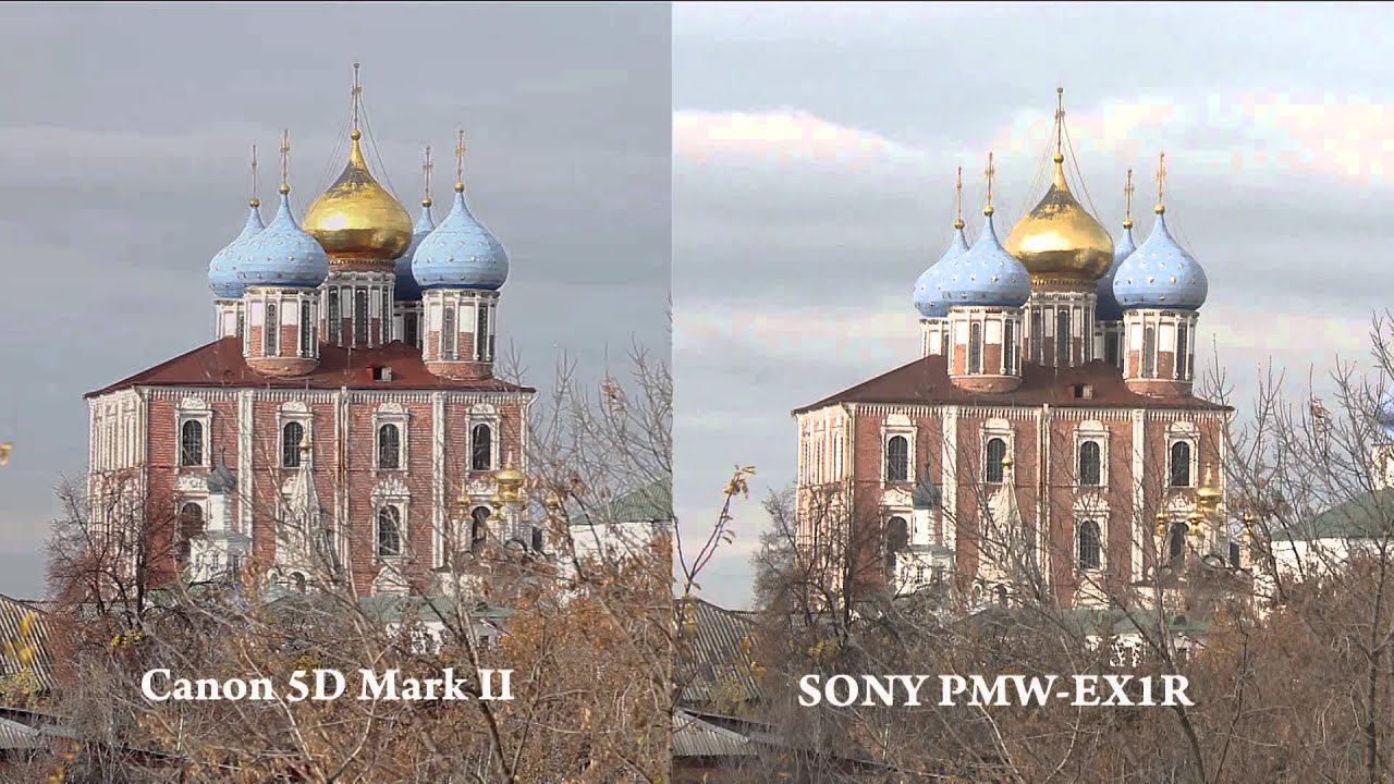 5D Mark II vs SONY EX-1R+sharp.