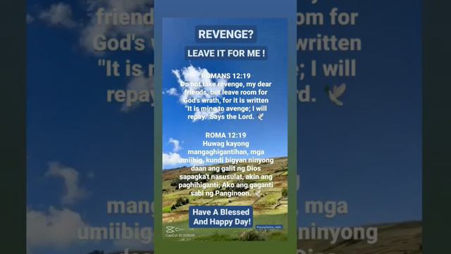 Revenge? God says leave it to me. 🙏🙏🙏✝️🕊 #Bible #Jesus #God