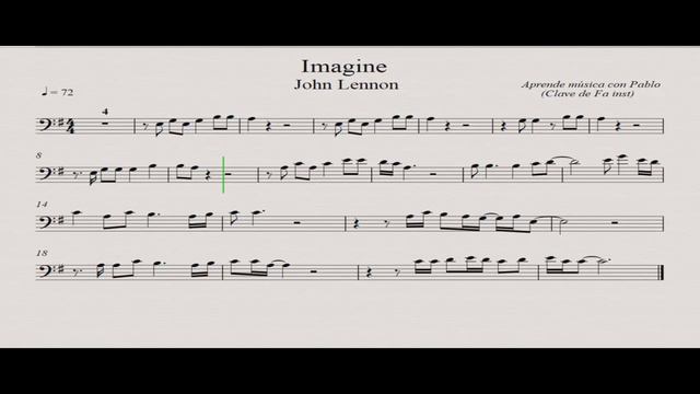 IMAGINE: Clave de Fa(trombón,chelo,fagot,contrabajo)(partitura/playback) смотреть онлайн