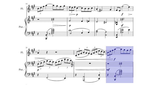 🎼C. DEBUSSY - Arabesque 1 [FLUTE & PIANO] - (Sheet Music Scrolling) смотреть онлайн