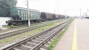 Станция Россошь, прибывающий состав и информатор на станции!