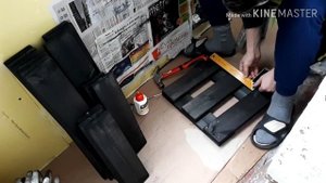 Деревянный ящик в стиле Лофт своими руками. Покрываем морилкой.