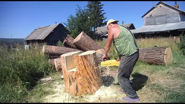 Стол из огромного соснового бревна, своими руками На заказ. смотреть онлайн