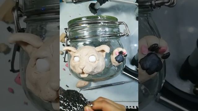 2ой урок часть МК создание игрушки в смешанной технике с полимерной глиной. Лапки