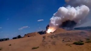 Неудачный пуск ракеты комплекса ПВО С-300