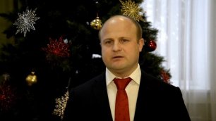 Поздравление главы Рассказовского района Алексея Позднякова с Новым годом и Рождеством Христовым