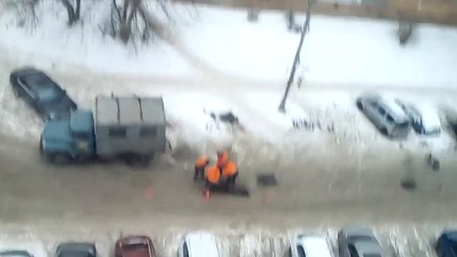 Проведение работ на улице Ломоносова в Калуге