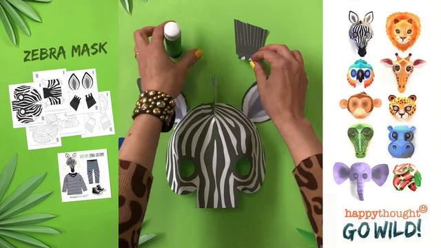 Make an easy DIY Zebra mask. Instantly download this stripy DIY zebra mask template to make at home смотреть онлайн