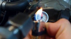 датчик EGT AEM, проверка зажигалкой