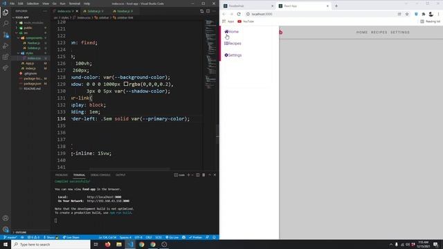 React JS Recipe APP Project Tutorial | 04 Sidebar смотреть онлайн