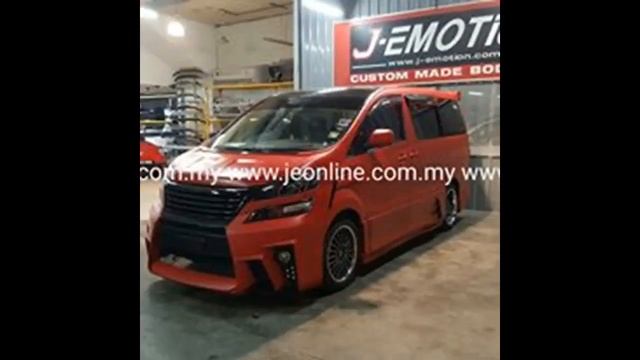 TOYOTA ALPHARD 2002-07 CONVERSION TO VELLFIRE FULL SET BODYKIT (J-EMOTION DESIGN) смотреть онлайн