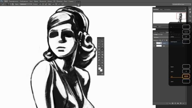 Рисование персонажа "Женщина-киборг". Часть 2. Wacom смотреть онлайн