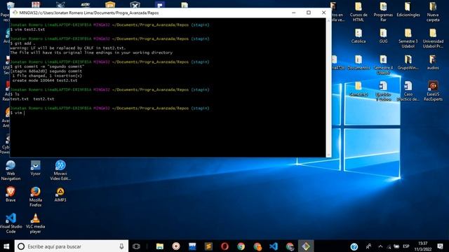 Uso del git, comandos Branch, Merge y Git log смотреть онлайн