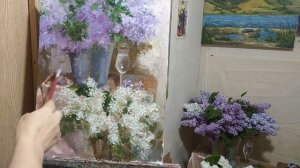 Мастер класс. Пишу сирень с натуры. Живопись маслом.