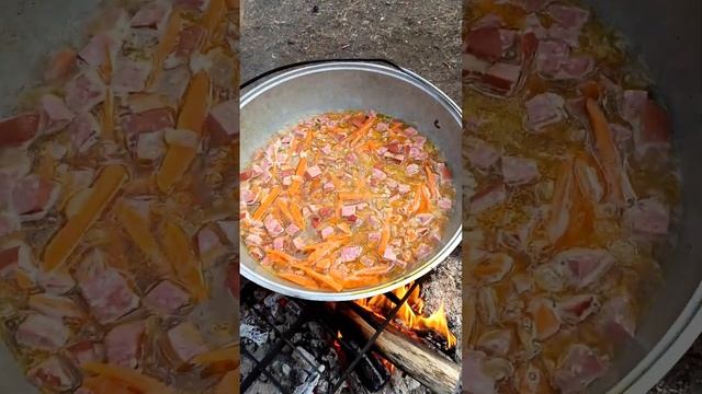 ?️Плов "Туристический"?️ в казане. Готовим: Быстро- Просто, из простых продуктов долгого хранения. смотреть онлайн