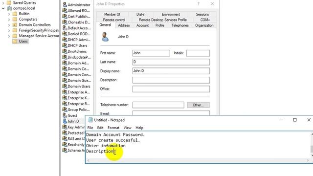 How to Create a Domain User Account in windows server 2016 смотреть онлайн