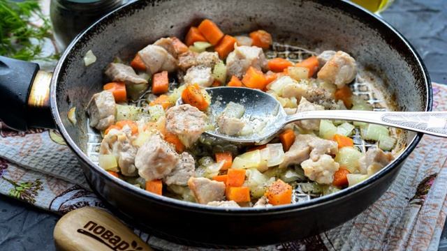 Ячневая каша с мясом