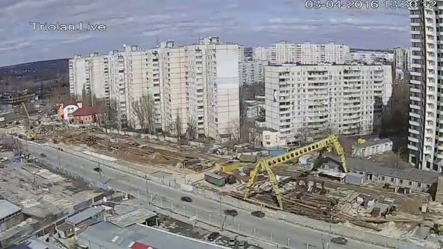 Triolan.Live - Харьков, строительство станции метро "Победа" (03-04-2016) смотреть онлайн