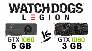 GTX 1060 6 Гб vs 3 Гб (GTX 1066 vs GTX 1063) в Watch Dogs: Legion