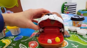 Златуня Стоматолог и Песик Беззубый Зубастик Лепим из теста Зубы Интересная игрушка | Златуня