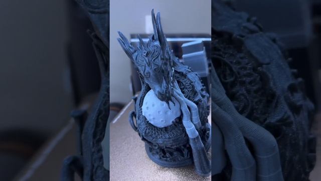 Moon Dragon from @fotismintofficial #3DPrinted in Bambu sparkle and Numakers light grey.