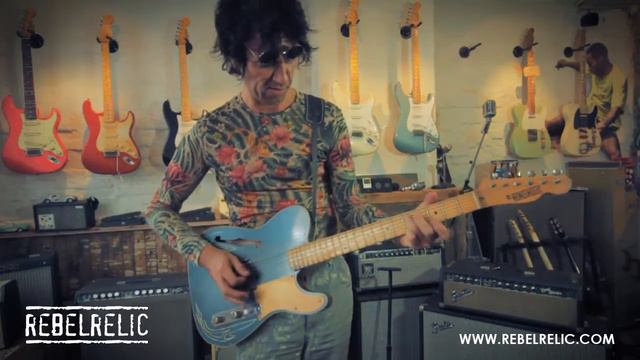 Lake Placid Blue Raw Series with Custom Pinstriping | REBELRELIC GUITAR SHOWCASE смотреть онлайн