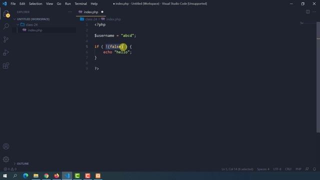 PHP Not Operator - PHP Not Operator In Bangla Tutorial - PHP Not Bangla - P - 24 [Web Ship]