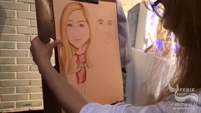 Заказать шаржиста на свадьбу, юбилей и корпоратив - Наталья художник шаржист на праздник в Москве