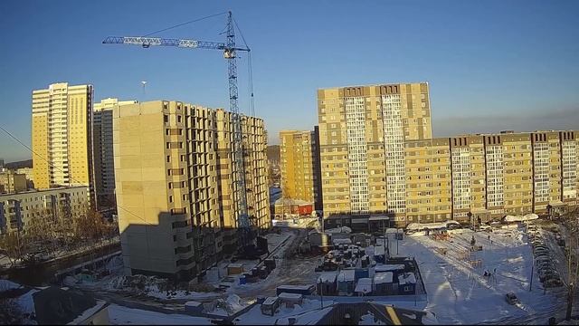 Башенный кран КБ-408.21. Работа крана. смотреть онлайн