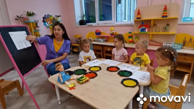 Штампинг - рисуем листочками. Нетрадиционная техника рисования. смотреть онлайн