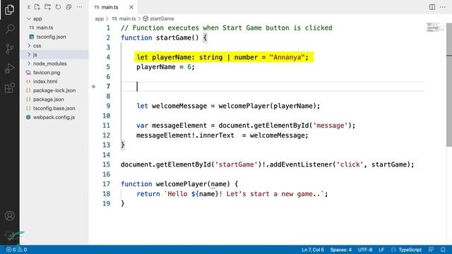 Multiple Types (Union type) Variable | TypeScript Tutorial