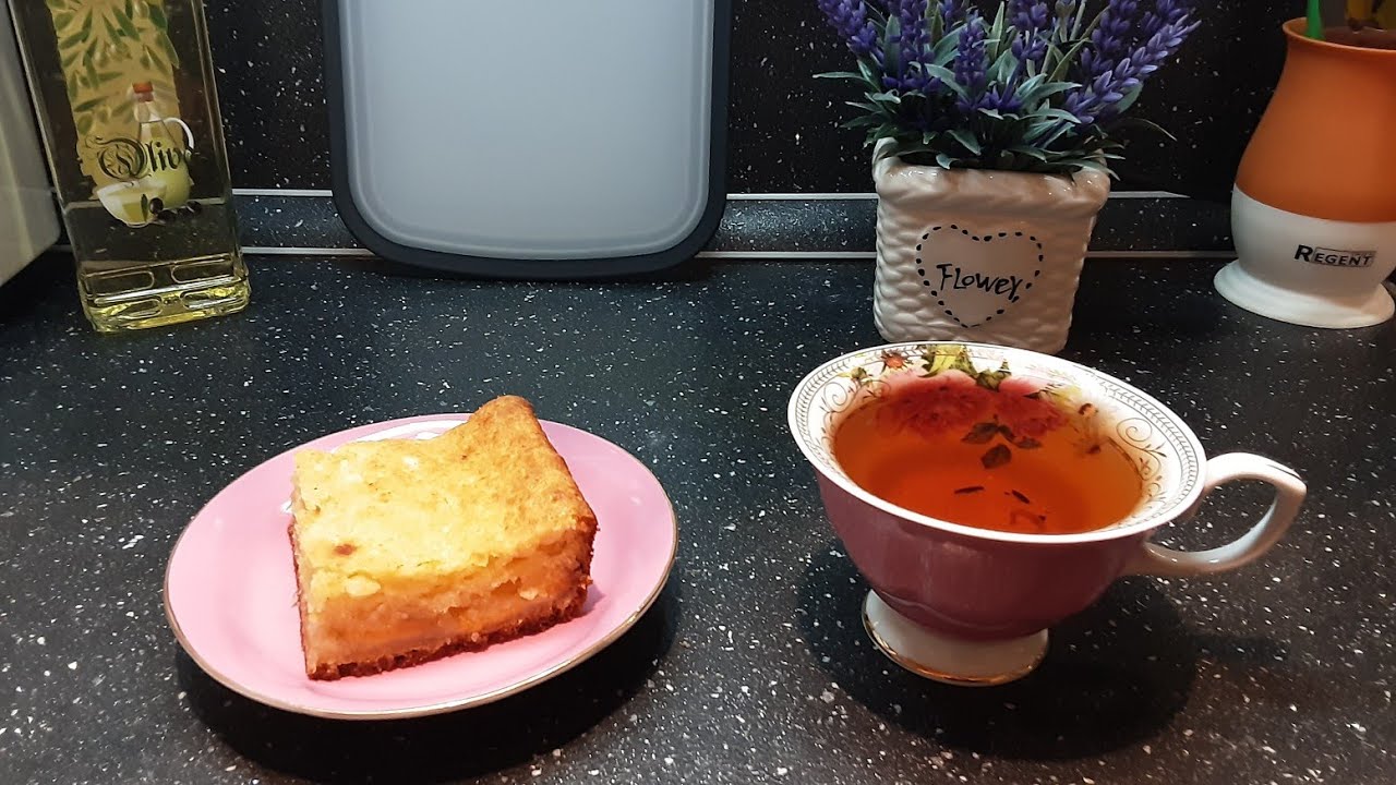 Очень, очень вкусный творожный пирог с персиком! #еда #пирог #выпечка # сладкаявыпечка #творог